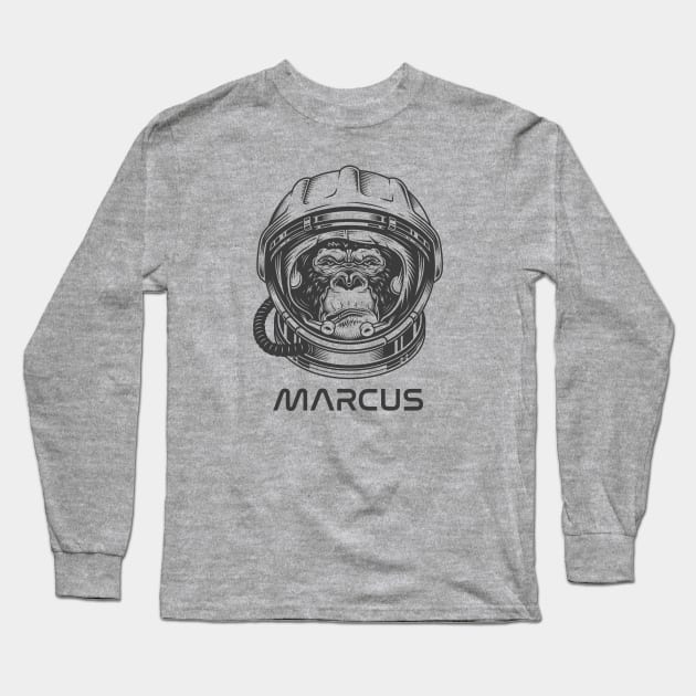 Marcus the Space Chimp Long Sleeve T-Shirt by TipsyCurator